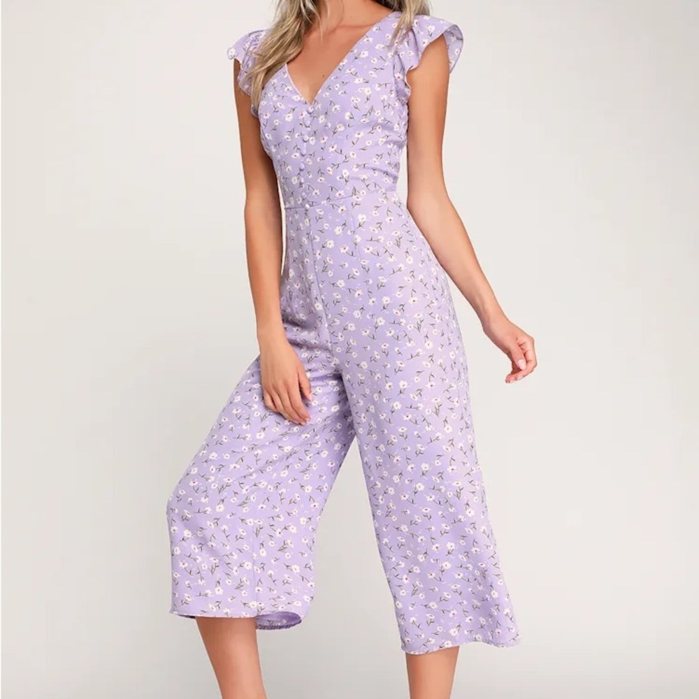 Lulu's Purple Floral Romper